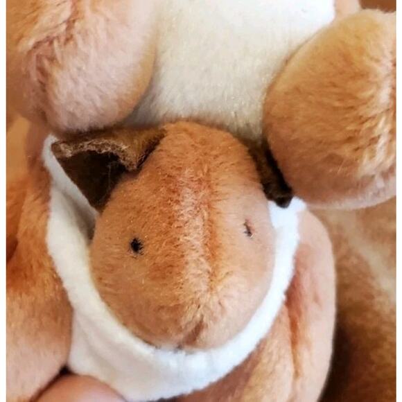 1996 TY 6 Inch Brown Kangaroo Joey Stuffed Animal Plush Toy Collectible Zoo Gift - Picture 2 of 13